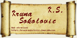 Kruna Sokolović vizit kartica